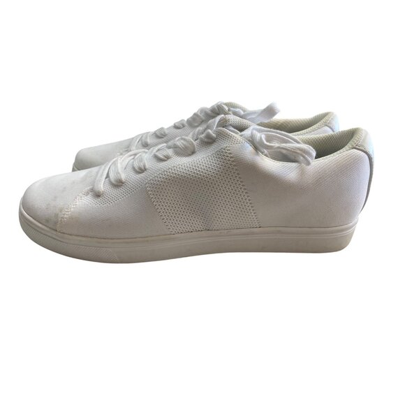 White Canvas Lace-Up Goodfellow & Co. Sneakers Casual Low Top Shoes Size 10 - Picture 5 of 8